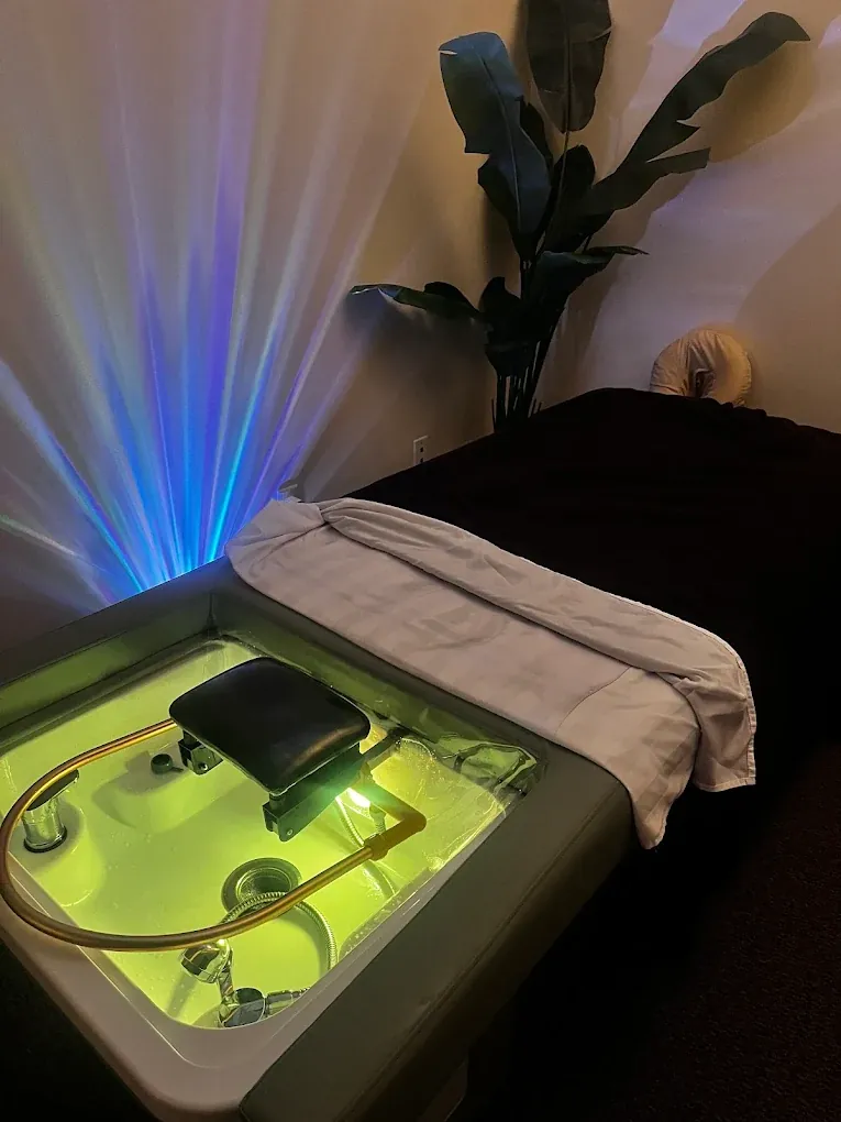Dim, quiet treatment room prepared for a head massage session at Soul Massage Head Spa